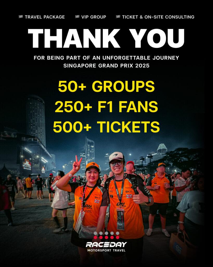 บริษัททัวร์ F1 Singapore ตั๋ว  F1 บัตร F1 Grandstand Paddock